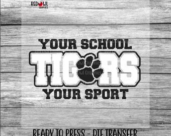 Tigers DTF, Tigers Transfer, Ready to Press, School Sport