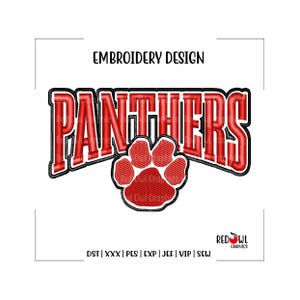 Pantera, Pantere, Zampa, Disegno da ricamo, Mascotte, Ricamo pantera, Ricamo, Macchina, Disegno, dst, xxx, pes, exp, jef, vip, cucire