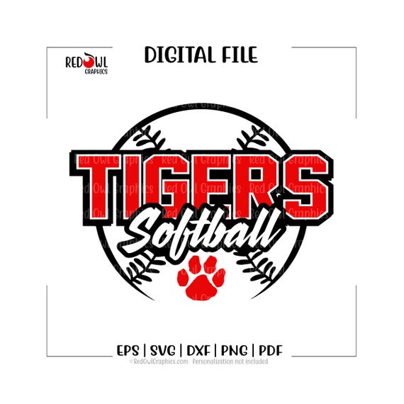 Softball svg, Tiger Softball svg, Tiger, Tigers, Softball, svg, dxf, eps, png, pdf, sublimation, cut file, htv, vector, digital