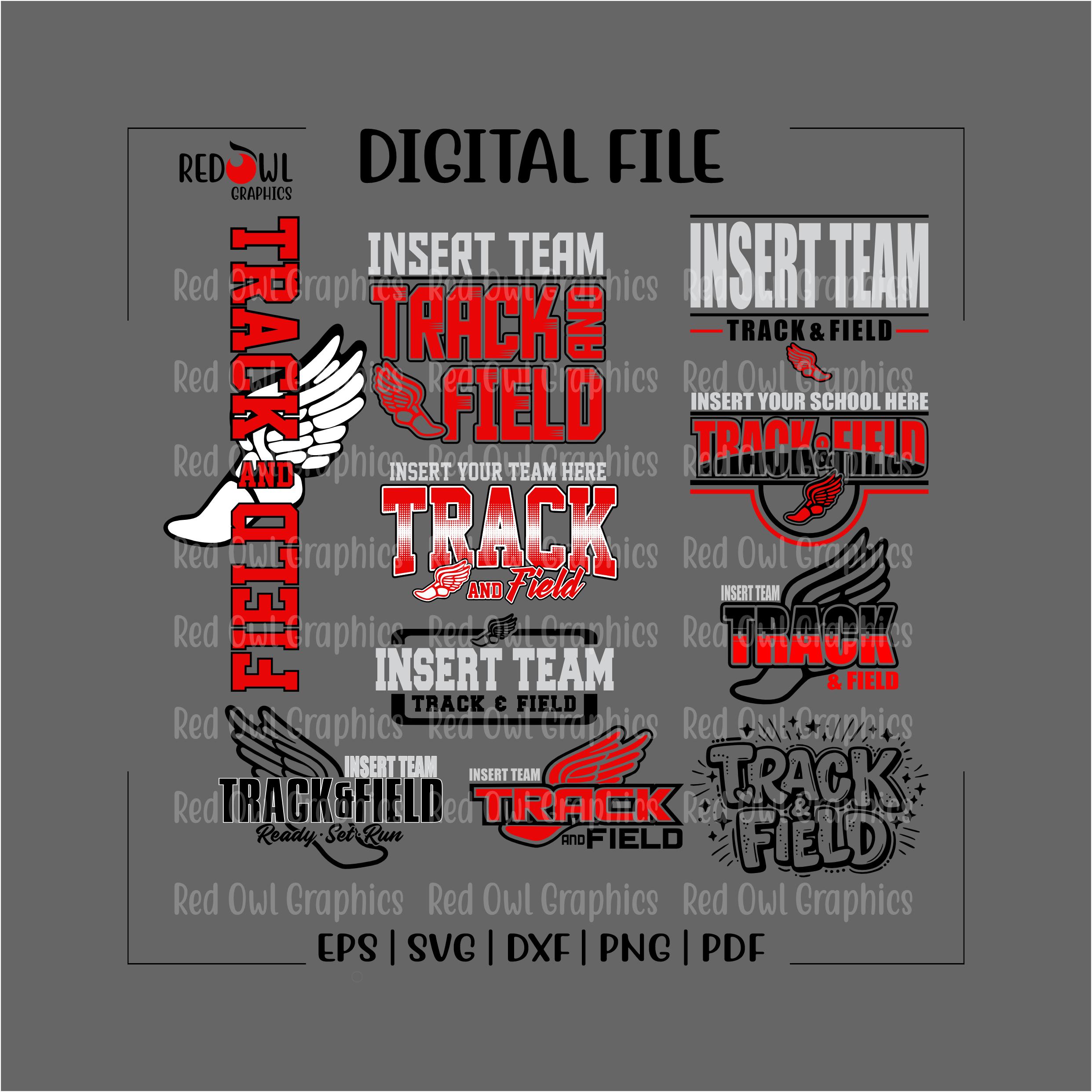Track Design Svg Track SVG Bundle, 10 Track and Field Designs, Track Png, Team, School ...