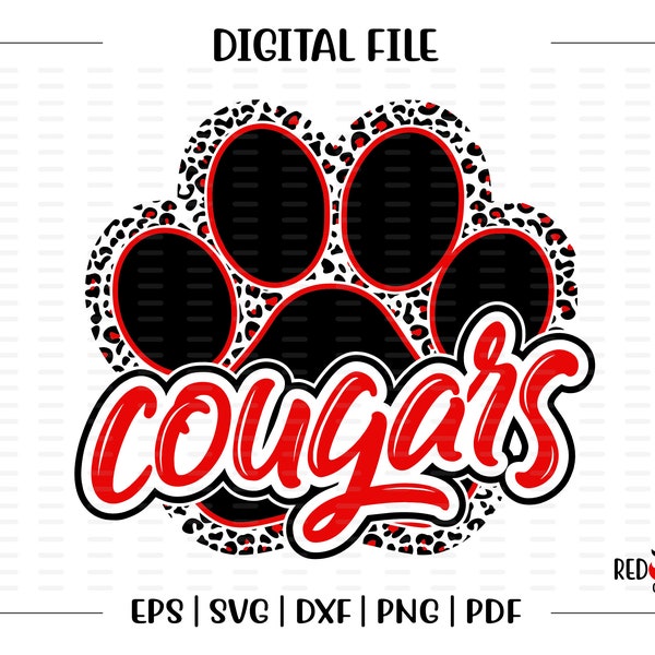 Cougar svg, Cougars svg, Cougar, Cougars, Clipart, Mascot, School, svg, dxf, eps, png, pdf, sublimation, cut file, htv, vector, digital