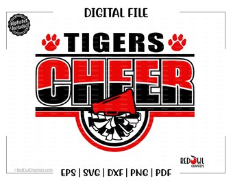 Cheerleader svg, Cheerleading svg, Tiger, Tigers, Cheer, Cheerleader, svg, dxf, eps, png, pdf, sublimation, cut file, htv, vector, digital