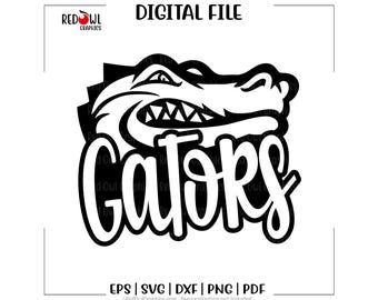 Gator svg, Gators svg, Gator, Alligatoren, Clipart, Gator Maskottchen, htv, svg, dxf, eps, png, pdf, Sublimation, cut File, htv, Vektor, digital