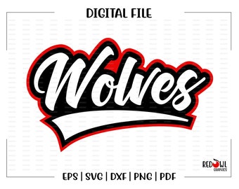Wolves svg, Wolves, Wolf, Mascot, School, svg, dxf, eps, png, pdf, sublimation, cut file, htv, vector, digital, clipart, design