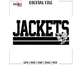 Jackets svg, Yellow Jackets png, Team Mascot, Teacher, School, Mom, Dad, svg, dxf, eps, png, pdf, sublimation, cut file, htv, clipart