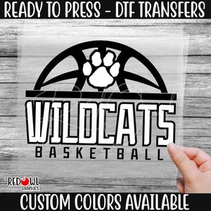 Ready To Press, Basketball dtf, Wildcats Basketball, Wildcat DTF, Custom DTF Transfer, Heat Transfer,DTF, Wildcat Transfer, Direct To Film