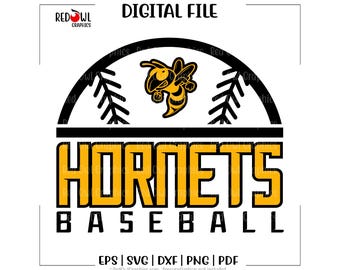Hornets Baseball svg, Hornet png, Team Mascot, School Spirit, Coach, Mom, Dad, eps, dxf, pdf, digital download, clipart