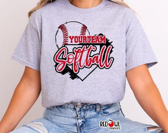 Personalized Softball Shirt, Any Team, Mascot, School, Coach, Mom, Dad, T-Shirt, Sweatshirt, Hoodie