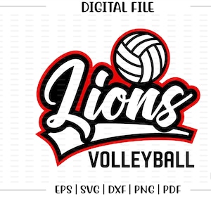 Volleyball svg, Lions Volleyball svg, Lion, Lions, Volleyball, svg, dxf, eps, png, pdf, sublimation, cut file, htv, vector, digital