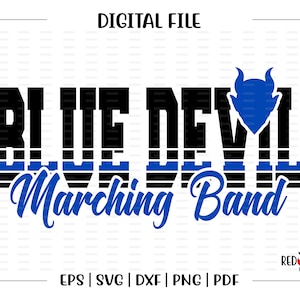 Marching Band svg, Blue Devil Band svg, Blue Devil, Band, Marching, Marching, Devil, svg, dxf, eps, png, pdf, sublimatie, gesneden bestand, htv