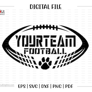 Custom, Personalized, Football svg, Football, School, Team, Mascot, svg, dxf, eps, png, pdf, sublimation