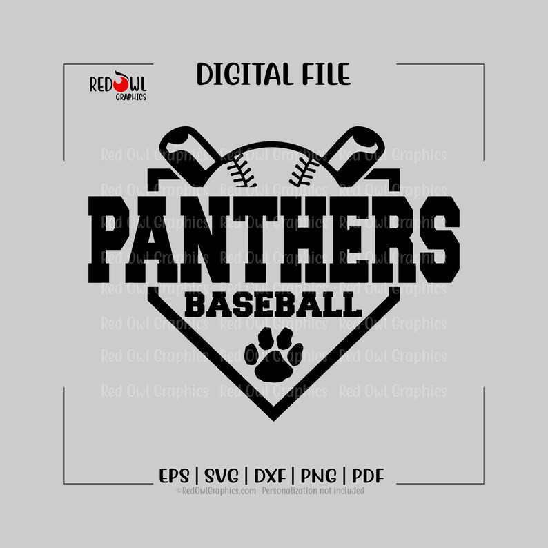 Panthers Baseball Svg, Panther, Team Mascot, Coach, Mom, Dad, Svg, Dxf ...