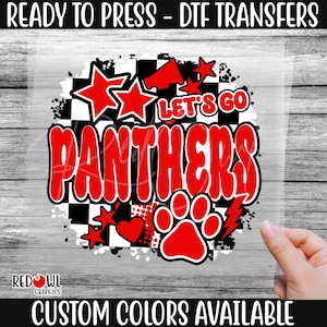 Ready To Press, Panther, Panthers, Paw, Custom DTF Transfer,Heat Transfer,Panthers DTF,DTF,Panthers Transfer, Direct To Film