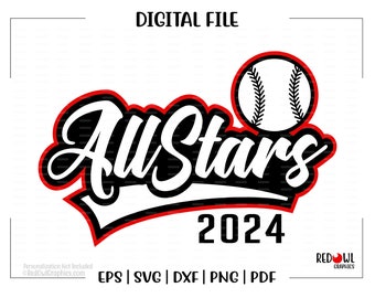 All Star svg, All-Star svg, Baseball svg, Baseball, AllStar, All Stars, All-Stars, svg, dxf, eps, png, pdf, sublimation, cut file, htv