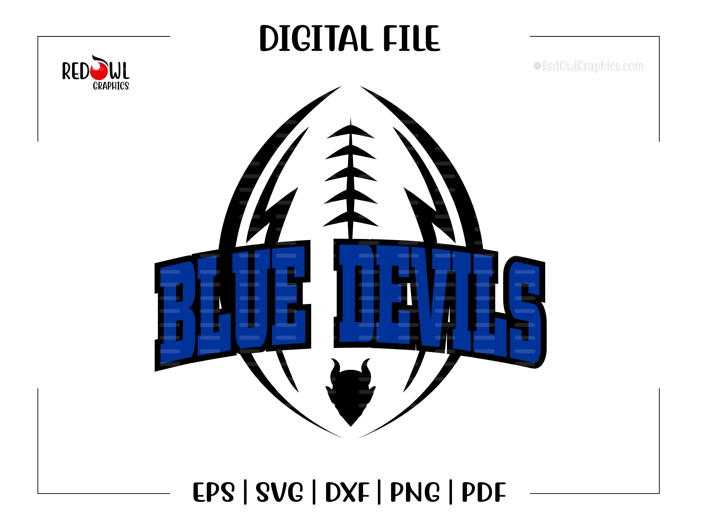 Blue Devils Football Logo