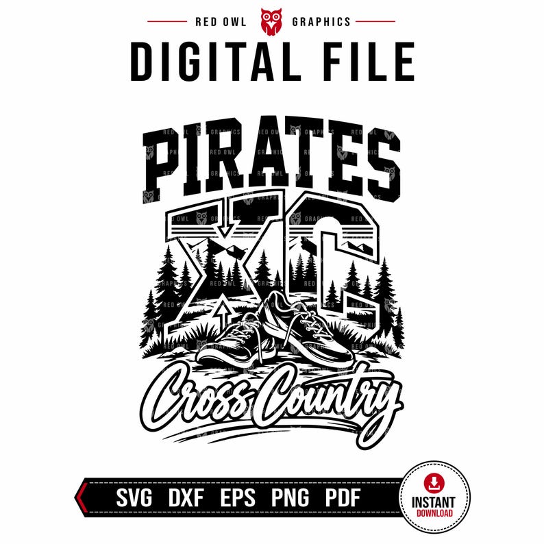 Pirates Cross Country Svg, Cross Country Png, Pirate, Team Mascot, XC ...