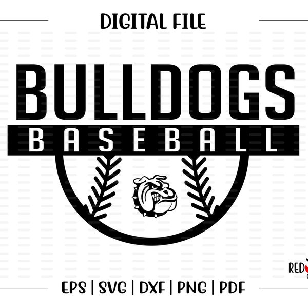Baseball svg, Bulldog Baseball svg, Bulldog, Bulldogs, Baseball, svg, dxf, eps, png, pdf, sublimation, cut file, htv, clipart, digital
