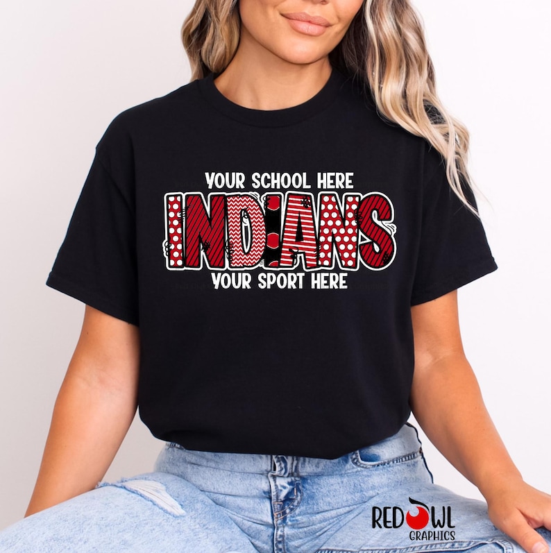 Camisa india, camiseta india, indio, camiseta, sudadera, cuello redondo, sudadera con capucha, sudadera india, camisa de los indios, mamá, papá, profesor, entrenador imagen 1