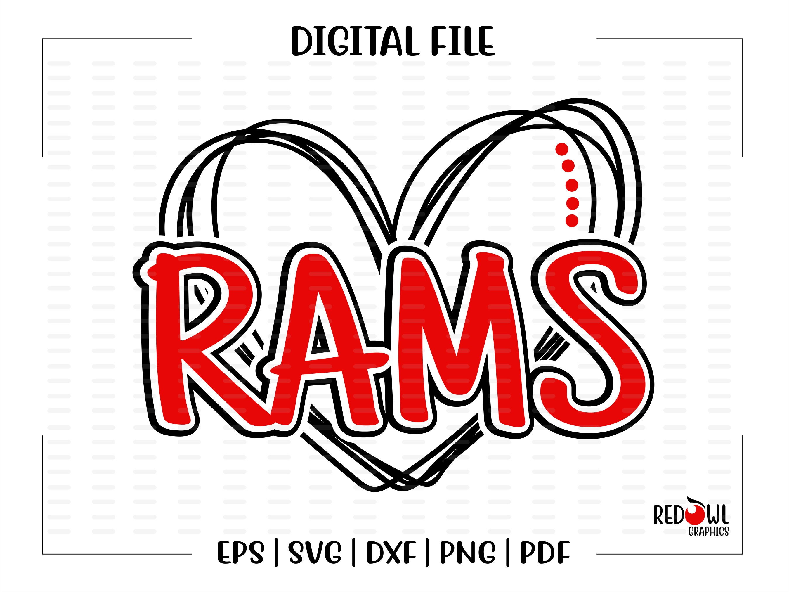 RAMS, Los Angeles Rams, Skyline Football Shape Sport svg - Doomsvg
