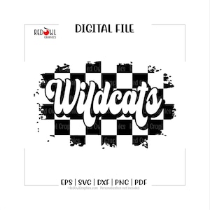 Wildkatze svg, Wildkatzen svg, Wildkatze, Schachbrett, Dame, Retro Wildkatze, svg, dxf, eps, png, pdf, sublimation, cut Datei, htv