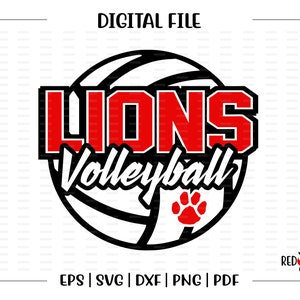 Volleyball svg, Lion Volleyball svg, Lion, Lions, Volleyball, svg, dxf, eps, png, pdf, sublimation, cut file, htv, vector, digital, clipart