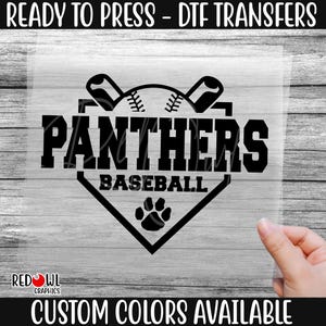 Ready To Press, Panther, Baseball, Softball, Panthers, Paw, Custom DTF Transfer Heat Transfer,Panthers DTF, Panthers Transfer,Direct To Film