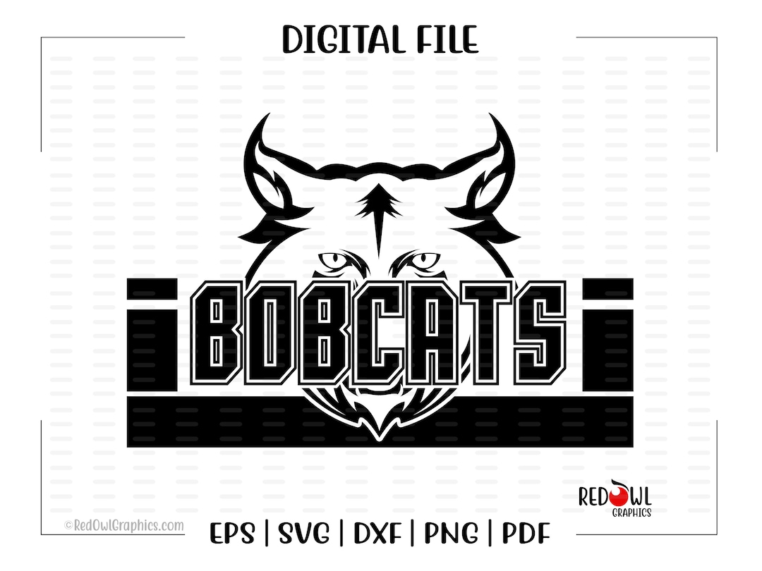 Bobcat Svg, Bobcats Svg, Bobcat, Bobcats, Paw, Mascot, Htv, Svg, Dxf