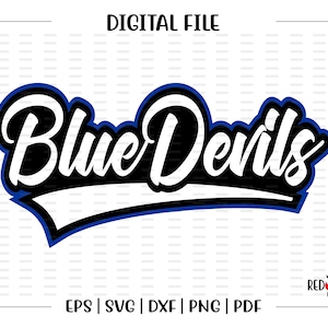 Blue Devil svg, Devils svg, Blue Devil, Blue Devils, Devil, svg, dxf, eps, png, pdf, sublimation, cut file, htv, vector, digital