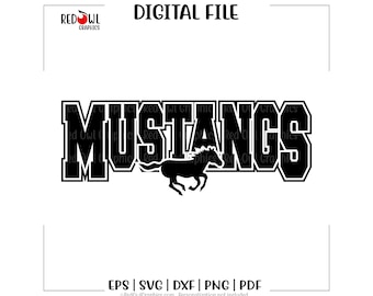 Mustangs svg, Mustang svg, Mustang, Mustangs, Clipart, vector, Team, Mascot, svg, dxf, eps, png, pdf, sublimation, cut file, htv