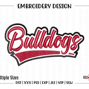 Bulldog, Bulldogs, Embroidery Design, Mascot, School, Bulldog Embroidery, Embroidery, Machine, Design, dst, xxx, pes, exp, jef, vip, sew