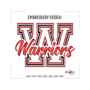 Warrior, Warriors, Embroidery Design, Mascot, School, Warrior Embroidery, Embroidery, Machine, Design, dst, xxx, pes, exp, jef, vip, sew