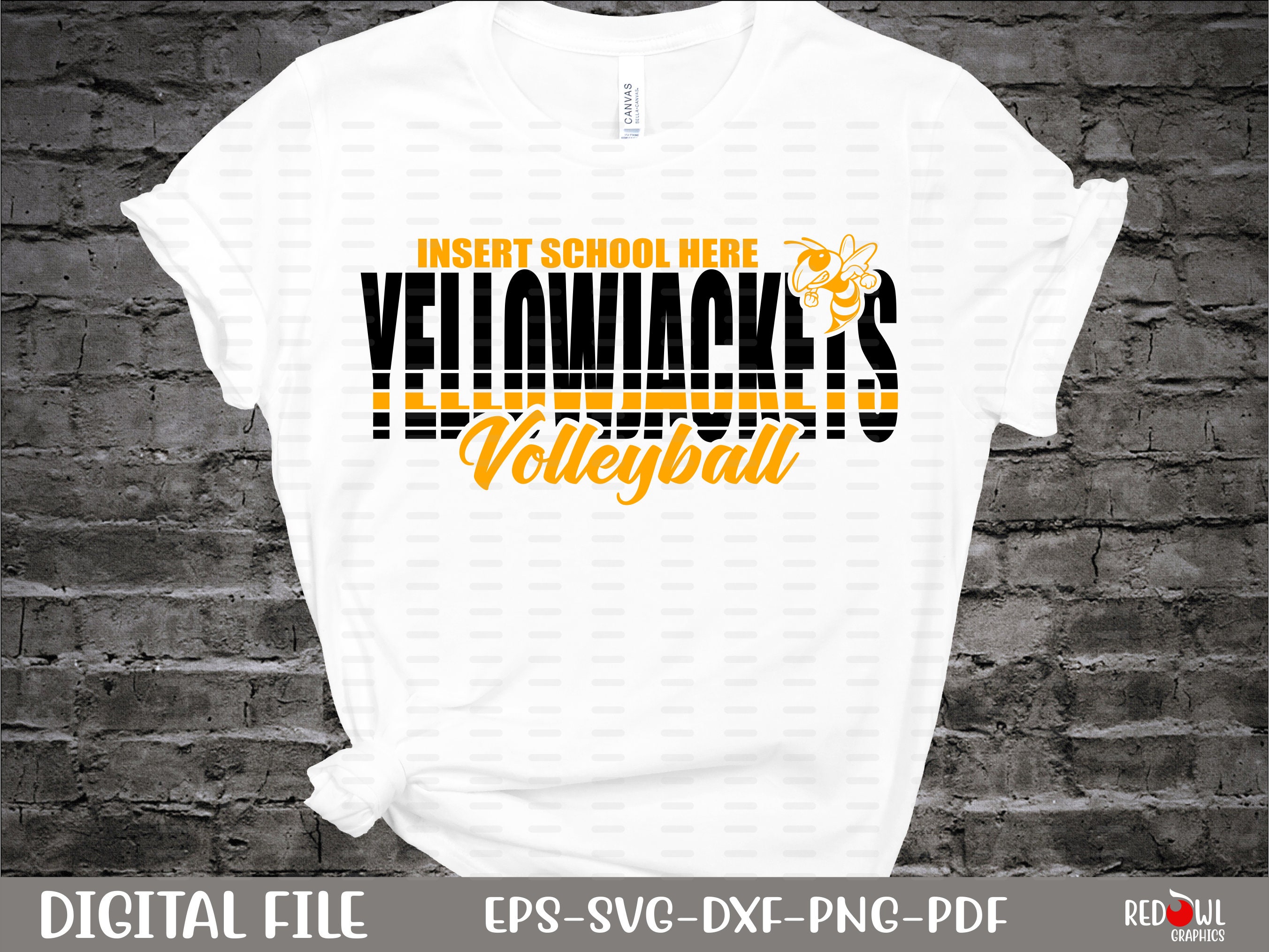 Yellowjackets Volleyball Design