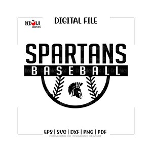 Baseball svg, Spartan Baseball svg, Spartan, Spartans, Baseball, svg, dxf, eps, png, pdf, sublimation, cut file, htv, vector,digital,clipart