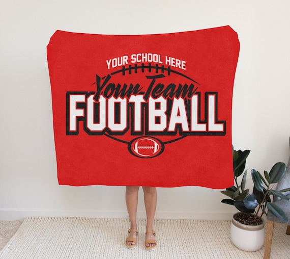 Personalized Football Blanketfootball Blanket Football Etsy