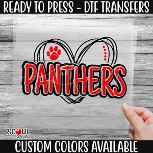 Ready To Press, Panther, Panthers, Paw, Custom DTF Transfer,Heat Transfer,Panthers DTF,DTF,Panthers Transfer, Direct To Film