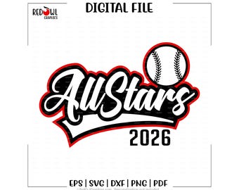 All Star svg, All-Star svg, Baseball svg, Baseball, AllStar, All Stars, All-Stars, svg, dxf, eps, png, pdf, sublimation, cut file, htv