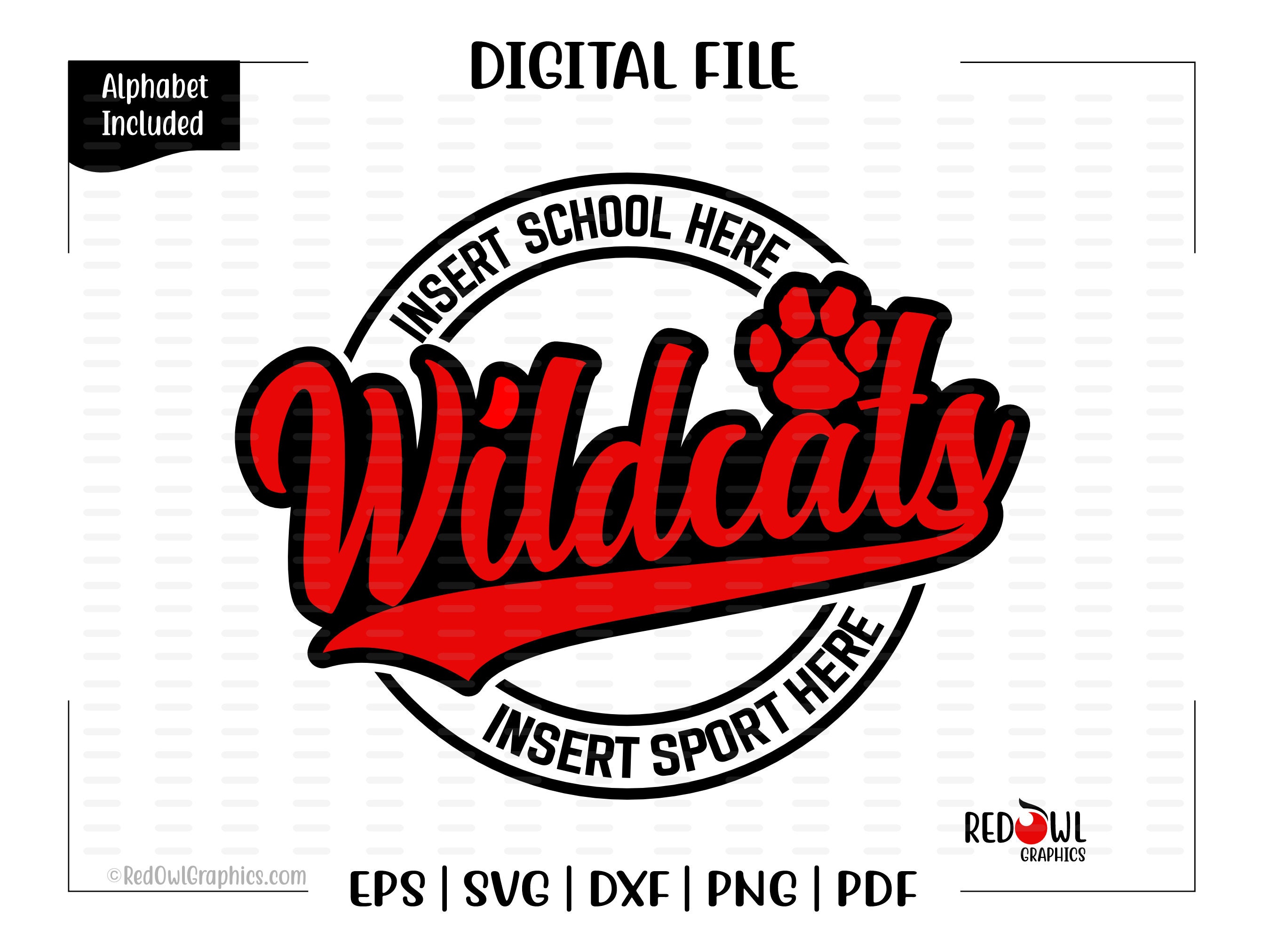 Wildcat svg, Wildcats svg, Wildcat, Wildcats, Mascot, football, basketball svg, dxf, eps, png, pdf, sublimation, cut file, clipart, design