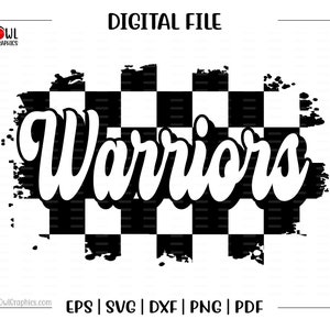 Warrior svg, Warriors svg, Warrior, Warriors, Retro Warrior, Checker, svg, dxf, eps, png, pdf, sublimation, cut file, htv, vector, digital