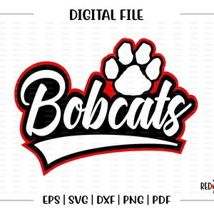 Bobcat svg, Bobcats svg, Bobcat, Bobcats, Paw, Mascot, htv, svg, dxf, eps, png, pdf,sublimation, cut file, htv, vector, digital
