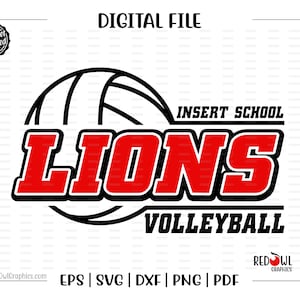 Volleyball svg, Lions Volleyball svg, Lion, Lions, Volleyball, svg, dxf, eps, png, pdf, sublimation, cut file, htv, vector, digital