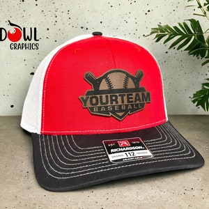 Baseball Hat, Baseball Cap, Personalized Hat, Custom Hat, Cap, Hat, Baseball, Softball, Leather Patch, Team, School, Coach, Dad, Mom,