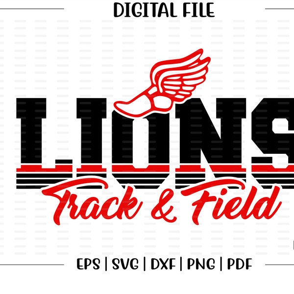 Track svg, Lions Track svg, Lion, Lions, Track, Field, svg, dxf, eps, png, pdf, sublimation, cut file, htv, vector, digital