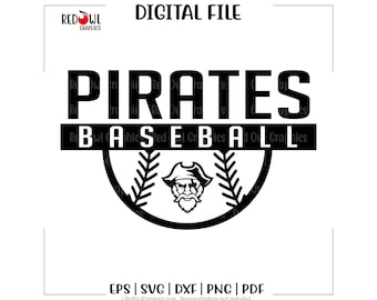 Baseball svg, Pirate Baseball svg, Pirate, Pirates, Baseball, svg, dxf, eps, png, pdf,sublimation,cut file,htv,vector,digital,clipart,design