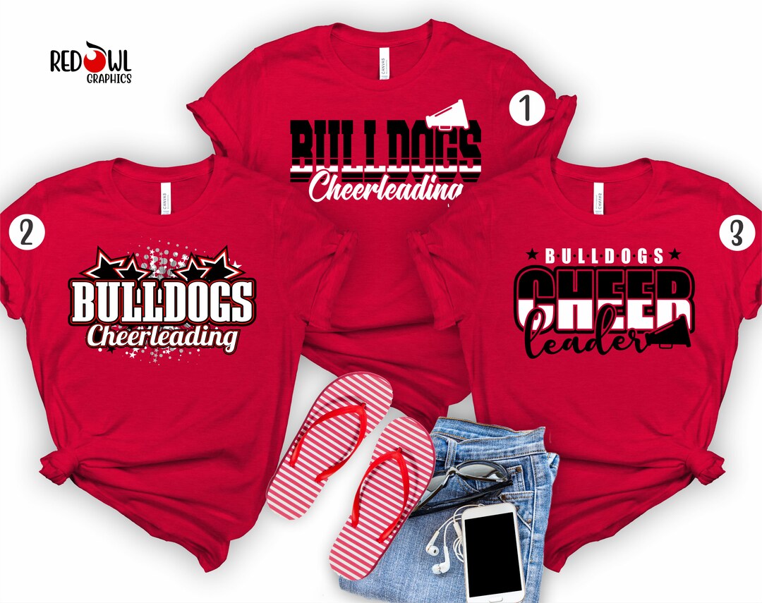 Cheerleading Shirt, Bulldog Shirt, Bulldog, Cheer, Cheerleading, T