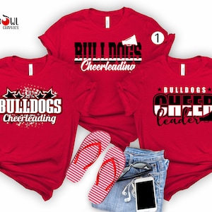Cheerleading shirt, Bulldog Shirt, Bulldog, Cheer, Cheerleading, T-Shirt, Sweatshirt, Hoodie, Hooded, Crewneck, Cheerleader, Mom, Dad, Coach