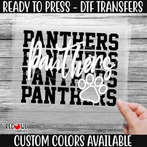 Ready To Press, Panther, Panthers, Paw, Custom DTF Transfer,Heat Transfer,Panthers DTF,DTF,Panthers Transfer, Direct To Film