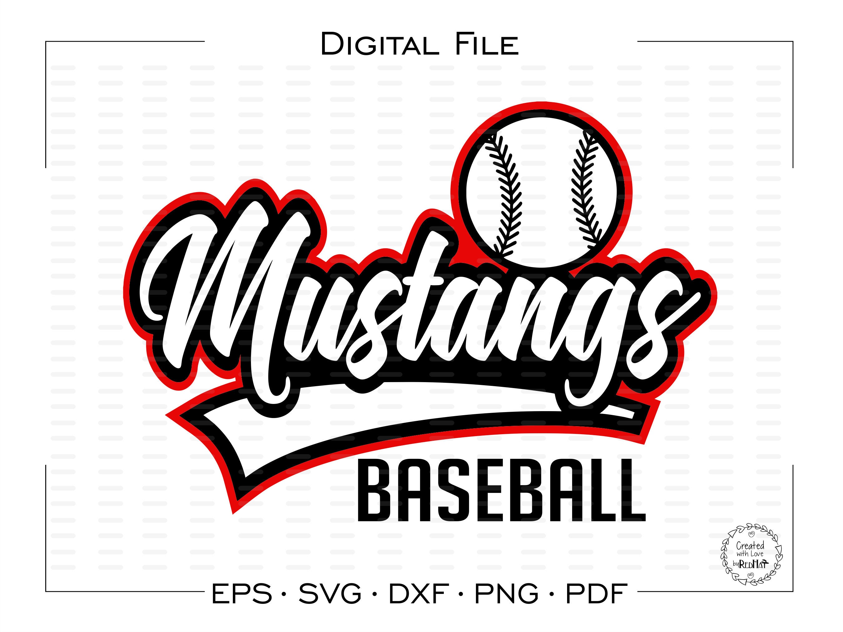 Mustang Baseball Svg Baseball Svg Mustang Mustangs Etsy