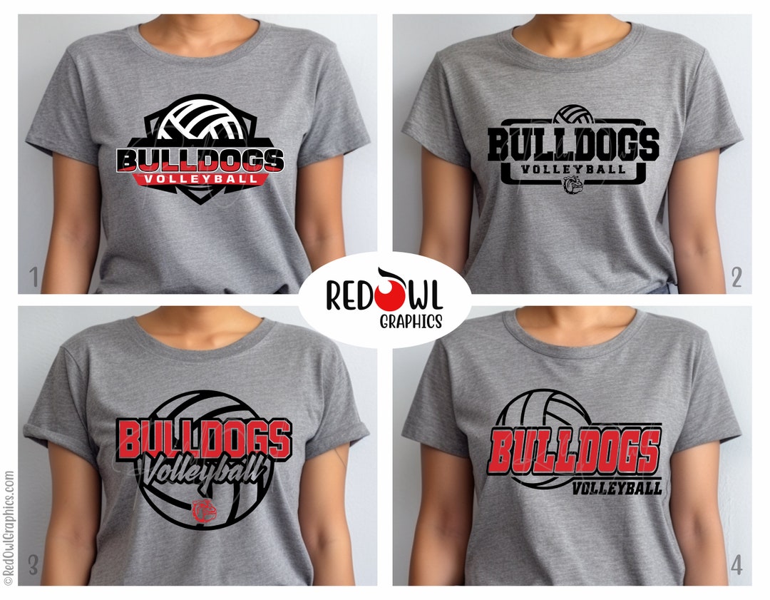 Volleyball Shirt, Bulldog Shirt, Bulldog, Volleyball, Tshirt