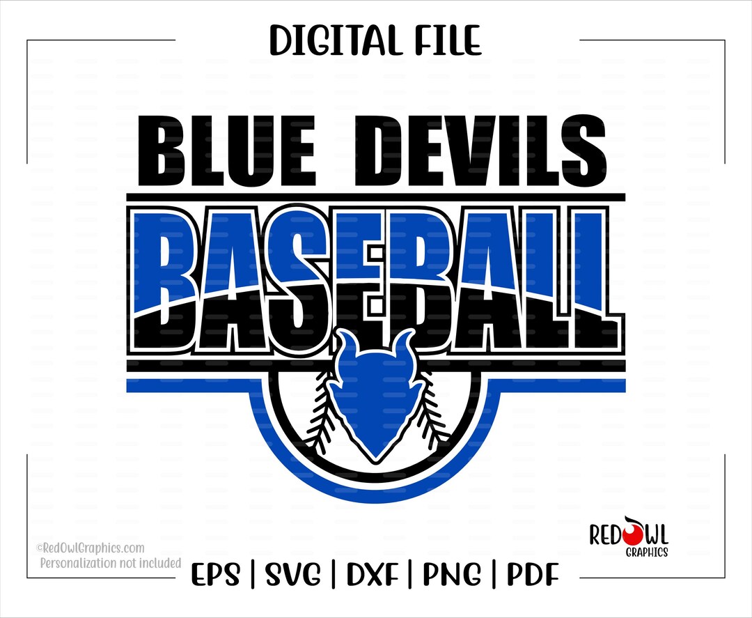 Baseball Svg, Blue Devil Baseball Svg, Blue Devil, Devil, Baseball, Svg ...