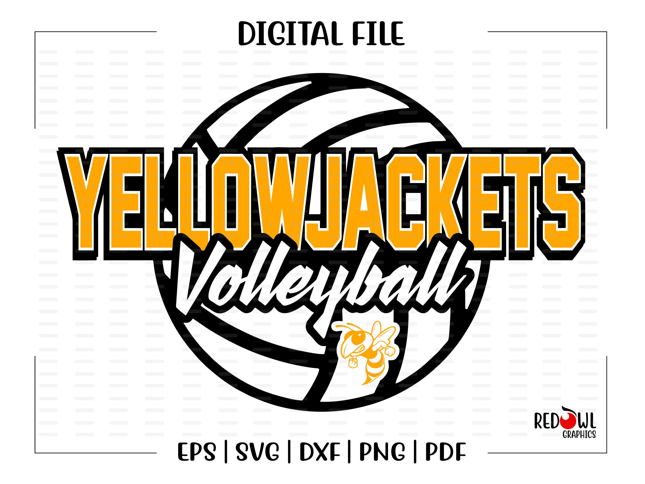 Yellowjackets Volleyball Design